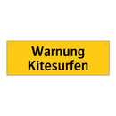 Warnung Kitesurfen