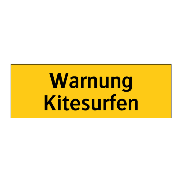 Warnung Kitesurfen