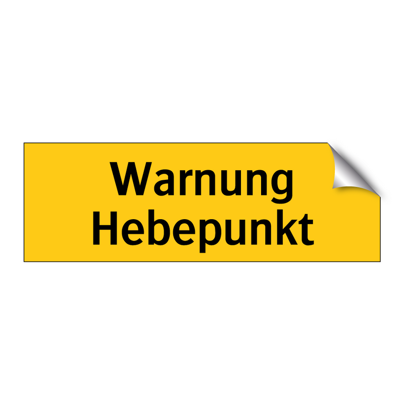 Warnung Hebepunkt