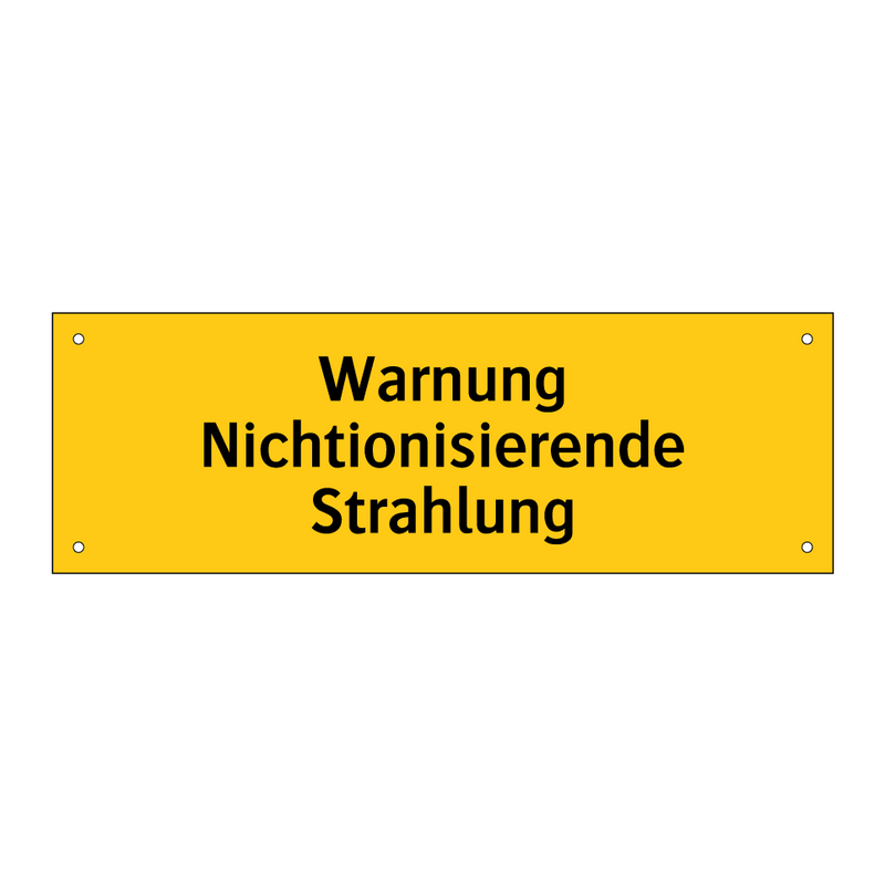 Warnung Nichtionisierende Strahlung