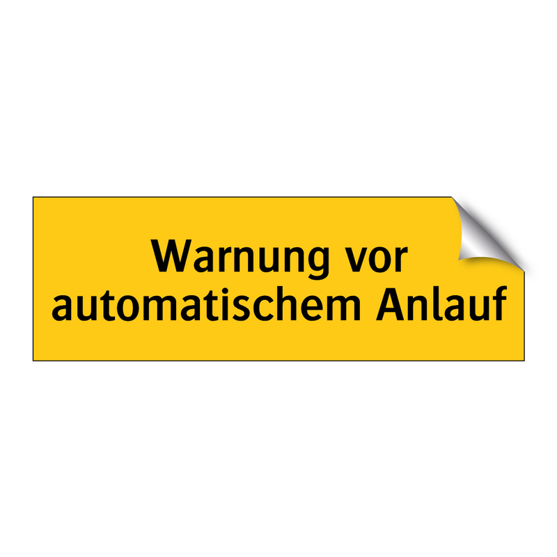 Warnung vor automatischem Anlauf
