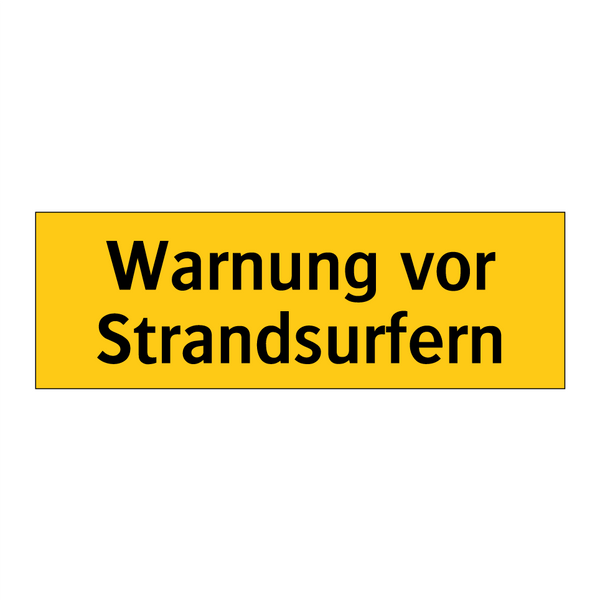 Warnung vor Strandsurfern