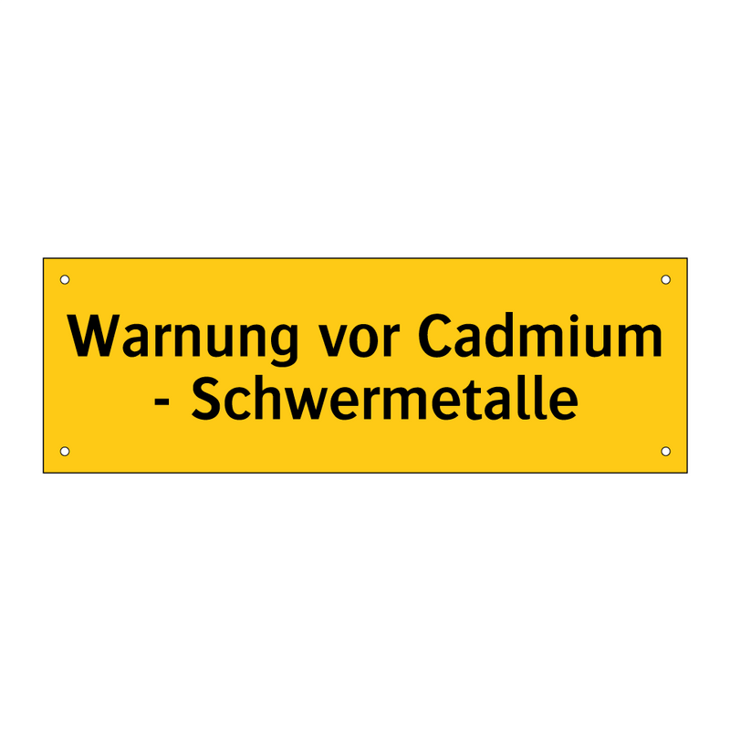 Warnung vor Cadmium - Schwermetalle
