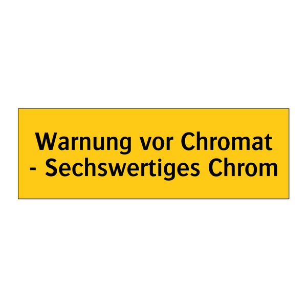 Warnung vor Chromat - Sechswertiges Chrom