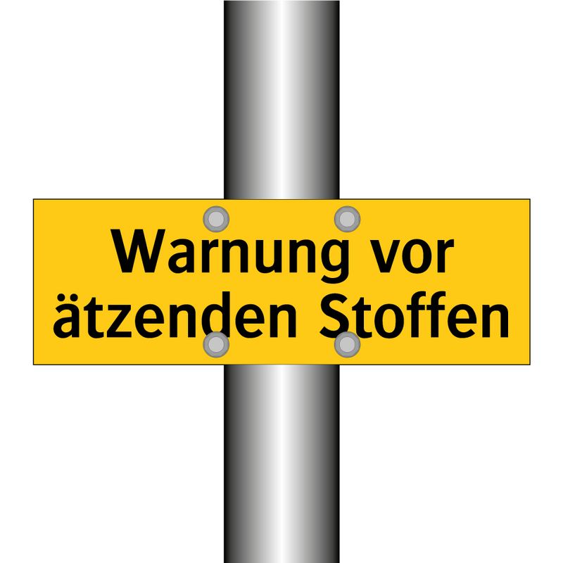 Warnung vor ätzenden Stoffen