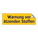 Warnung vor ätzenden Stoffen