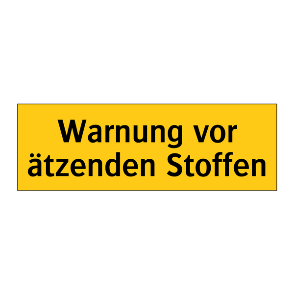 Warnung vor ätzenden Stoffen