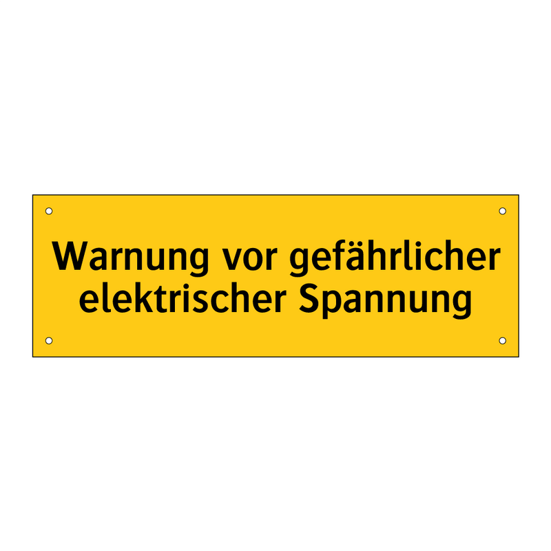 Warnung vor gefährlicher elektrischer Spannung