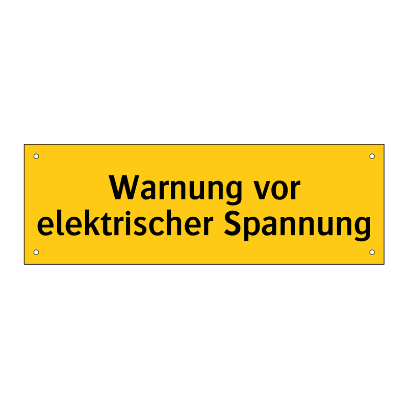 Warnung vor elektrischer Spannung