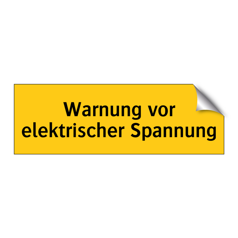 Warnung vor elektrischer Spannung