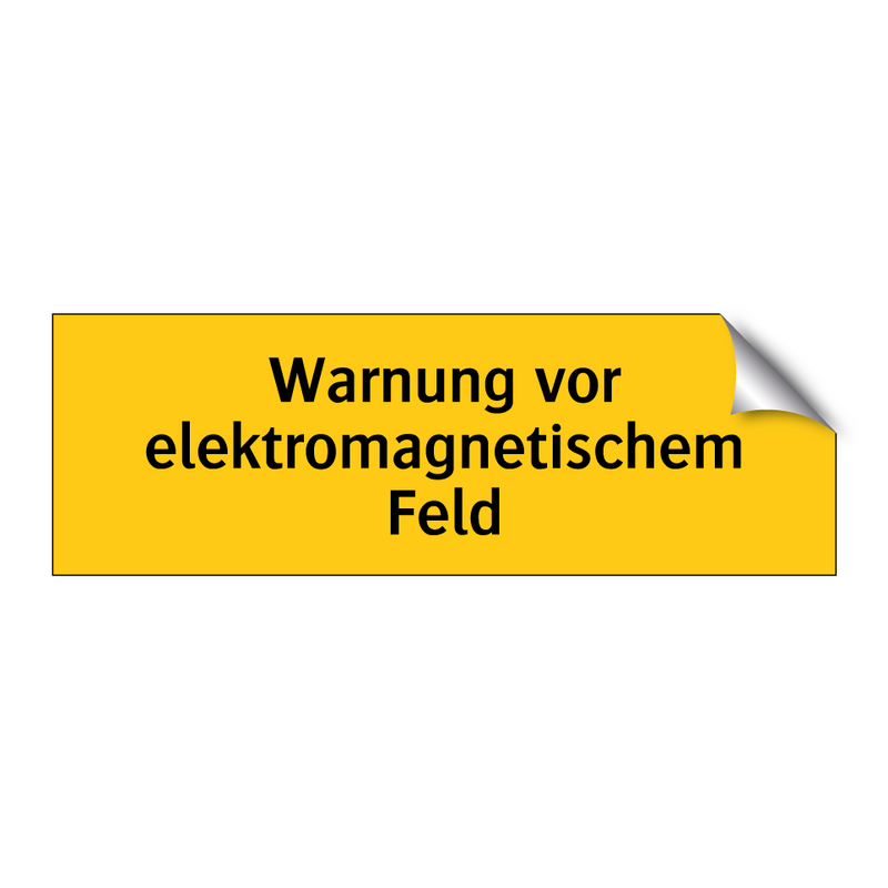 Warnung vor elektromagnetischem Feld