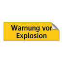 Warnung vor Explosion