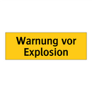 Warnung vor Explosion