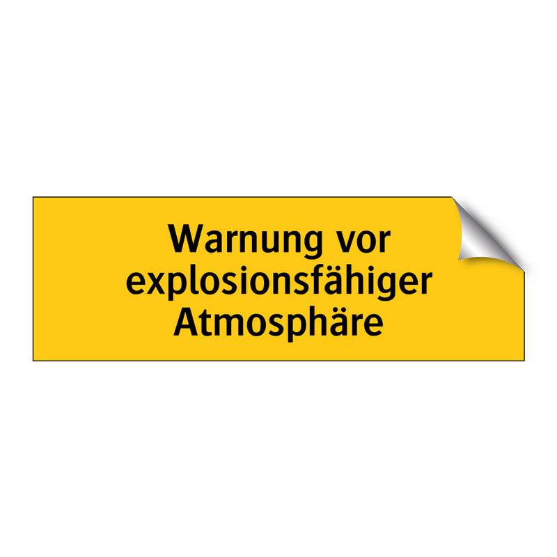 Warnung vor explosionsfähiger Atmosphäre
