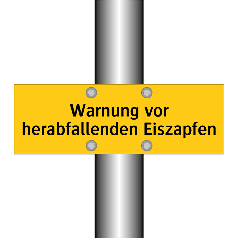 Warnung vor herabfallenden Eiszapfen