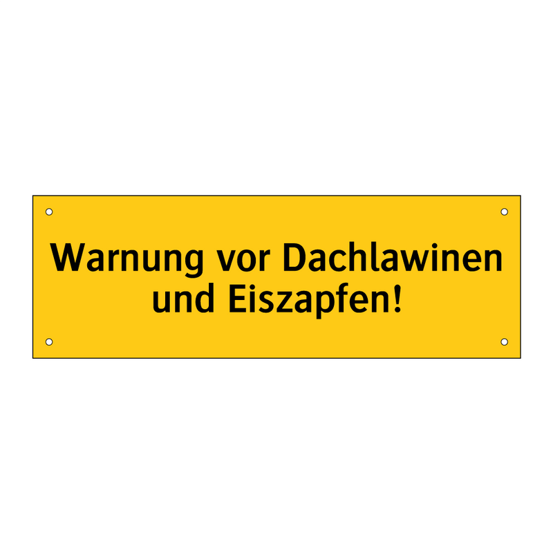 Warnung vor Dachlawinen und Eiszapfen!