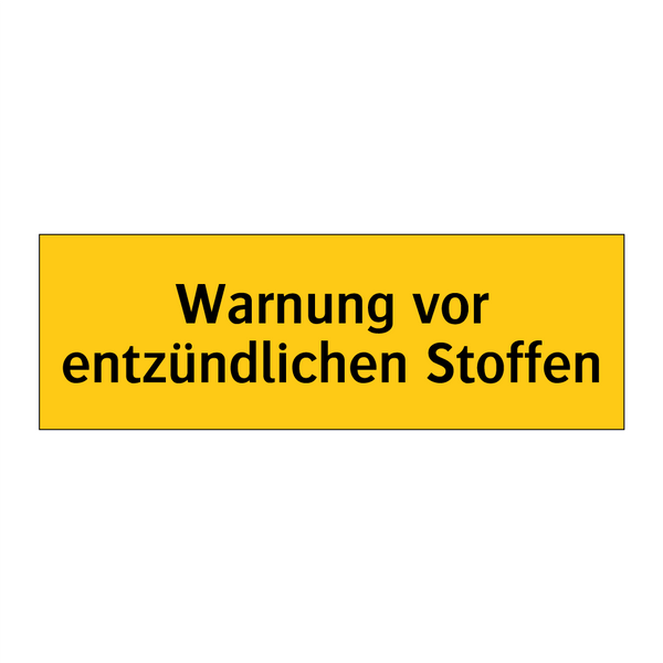 Warnung vor entzündlichen Stoffen