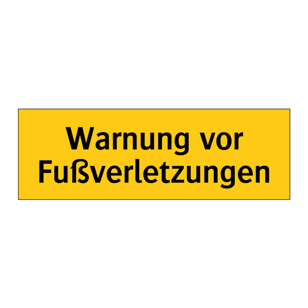 Warnung vor Fußverletzungen