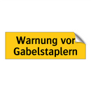 Warnung vor Gabelstaplern