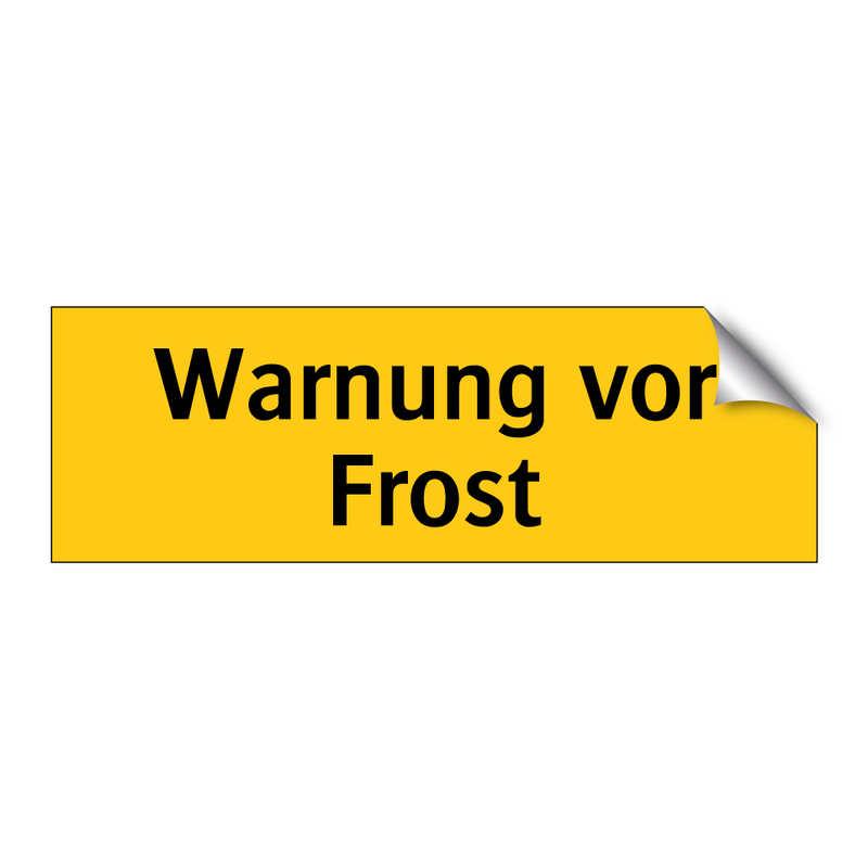 Warnung vor Frost