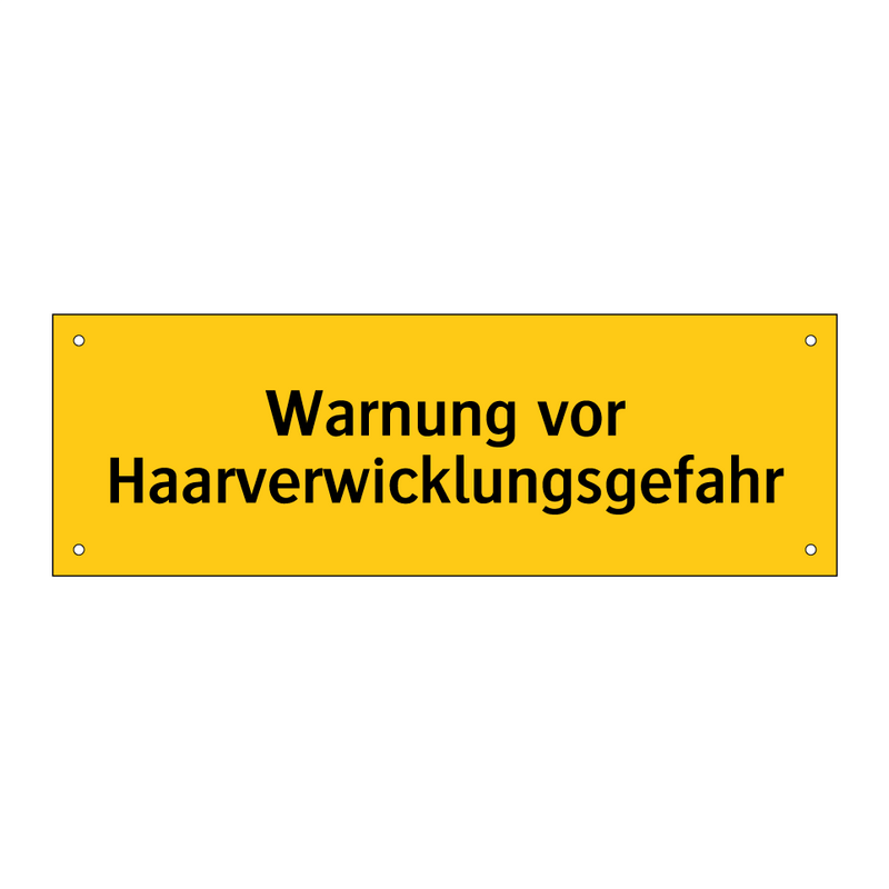 Warnung vor Haarverwicklungsgefahr