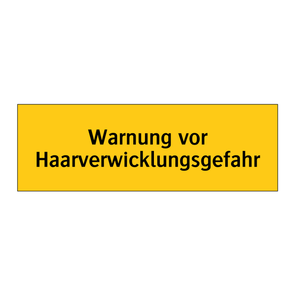 Warnung vor Haarverwicklungsgefahr