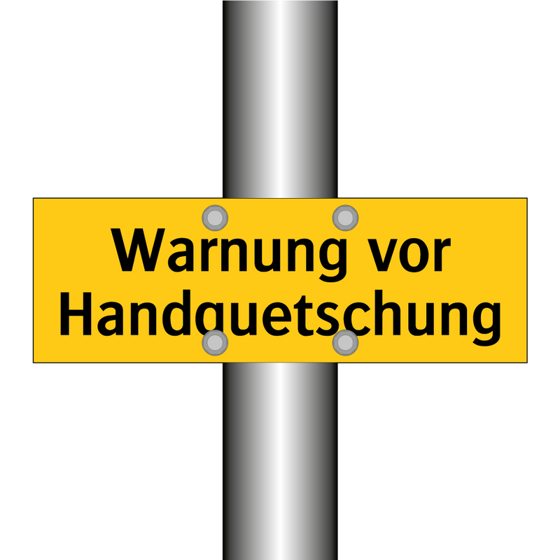 Warnung vor Handquetschung