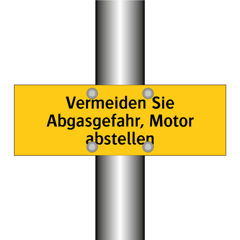 Vermeiden Sie Abgasgefahr, Motor abstellen