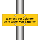 Warnung vor Gefahren beim Laden von Batterien