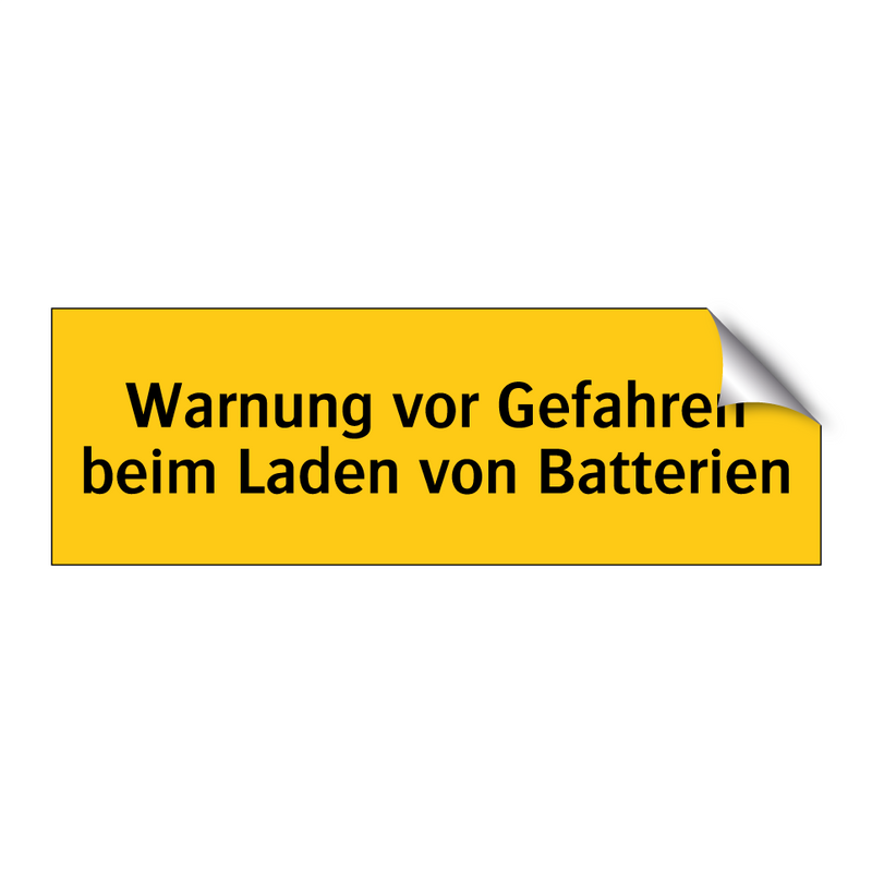 Warnung vor Gefahren beim Laden von Batterien