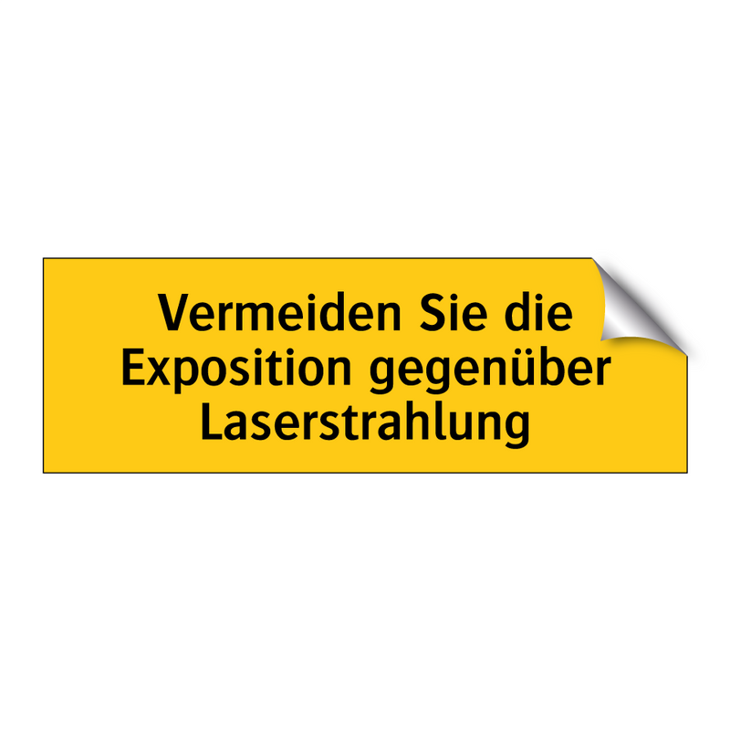 Vermeiden Sie die Exposition gegenüber Laserstrahlung