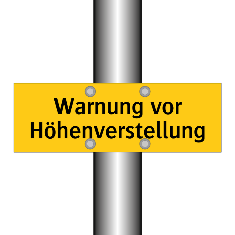 Warnung vor Höhenverstellung