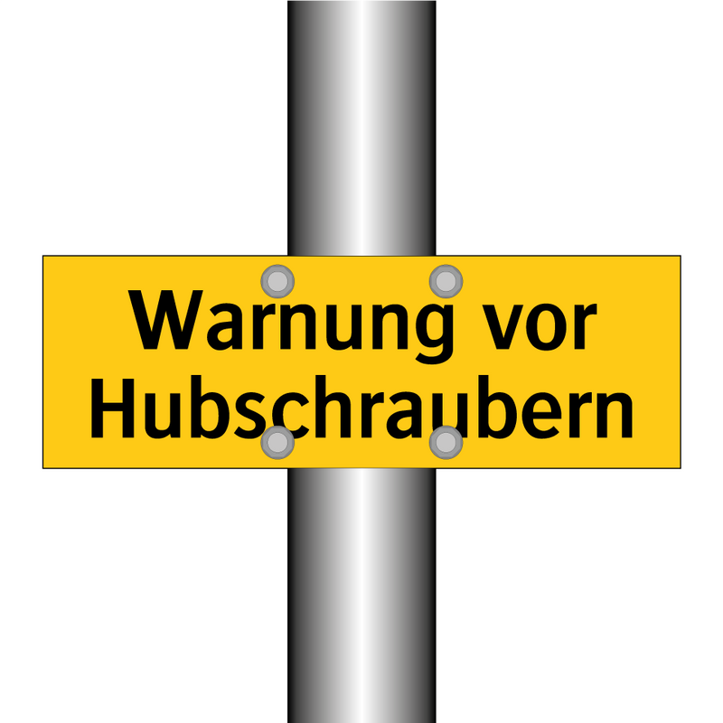 Warnung vor Hubschraubern
