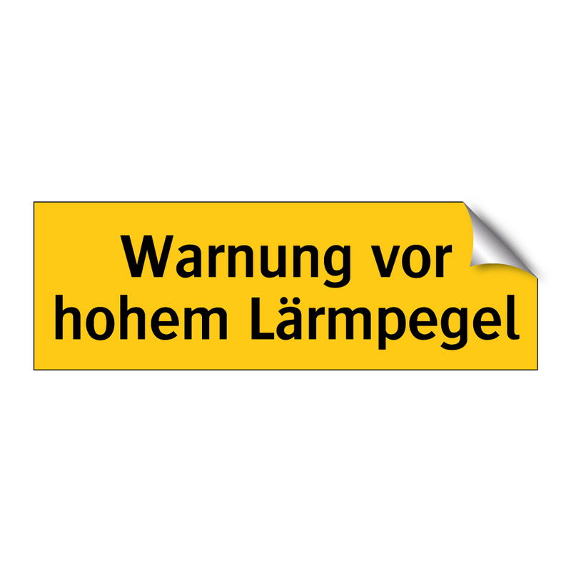 Warnung vor hohem Lärmpegel