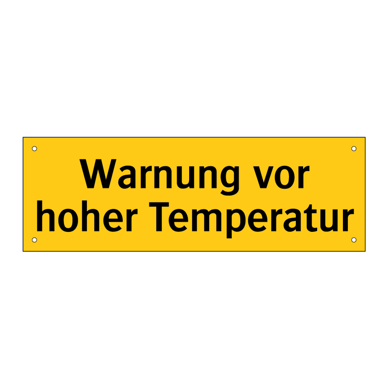 Warnung vor hoher Temperatur