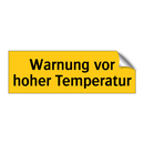 Warnung vor hoher Temperatur