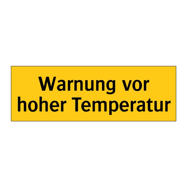 Warnung vor hoher Temperatur