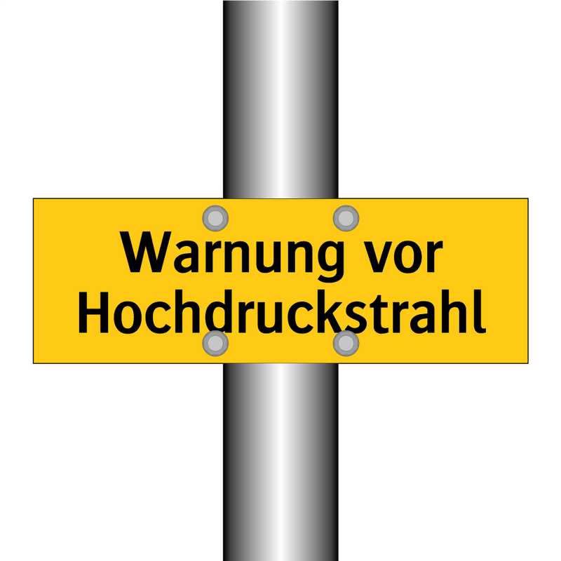 Warnung vor Hochdruckstrahl