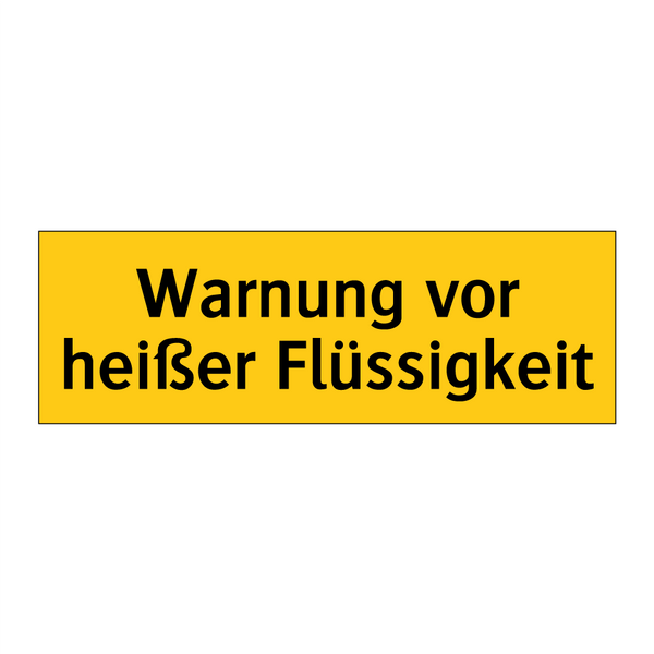 Warnung vor heißer Flüssigkeit