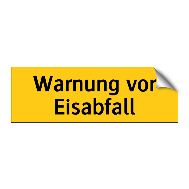 Warnung vor Eisabfall