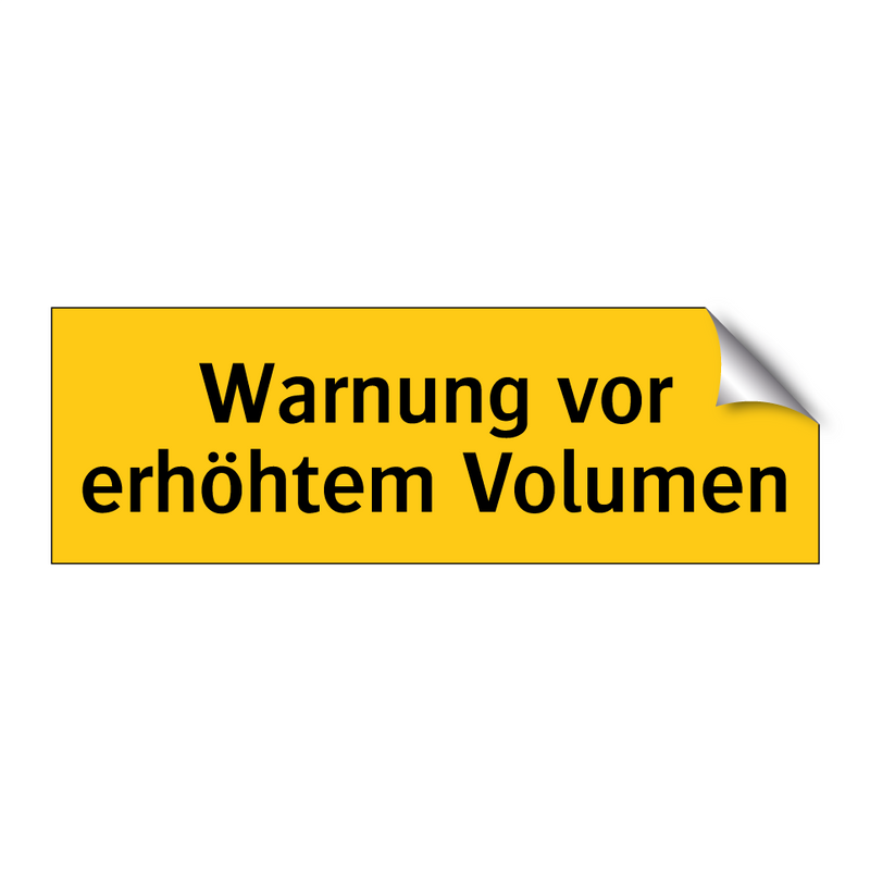 Warnung vor erhöhtem Volumen