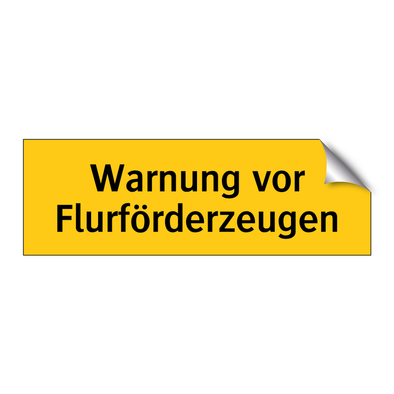 Warnung vor Flurförderzeugen