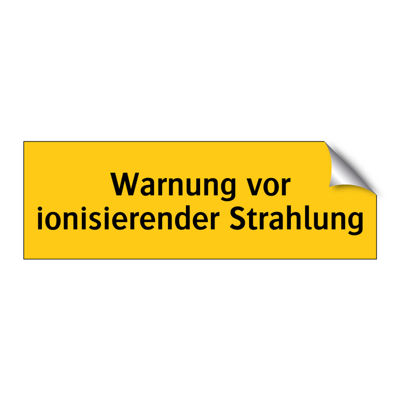 Warnung vor ionisierender Strahlung