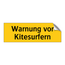 Warnung vor Kitesurfern