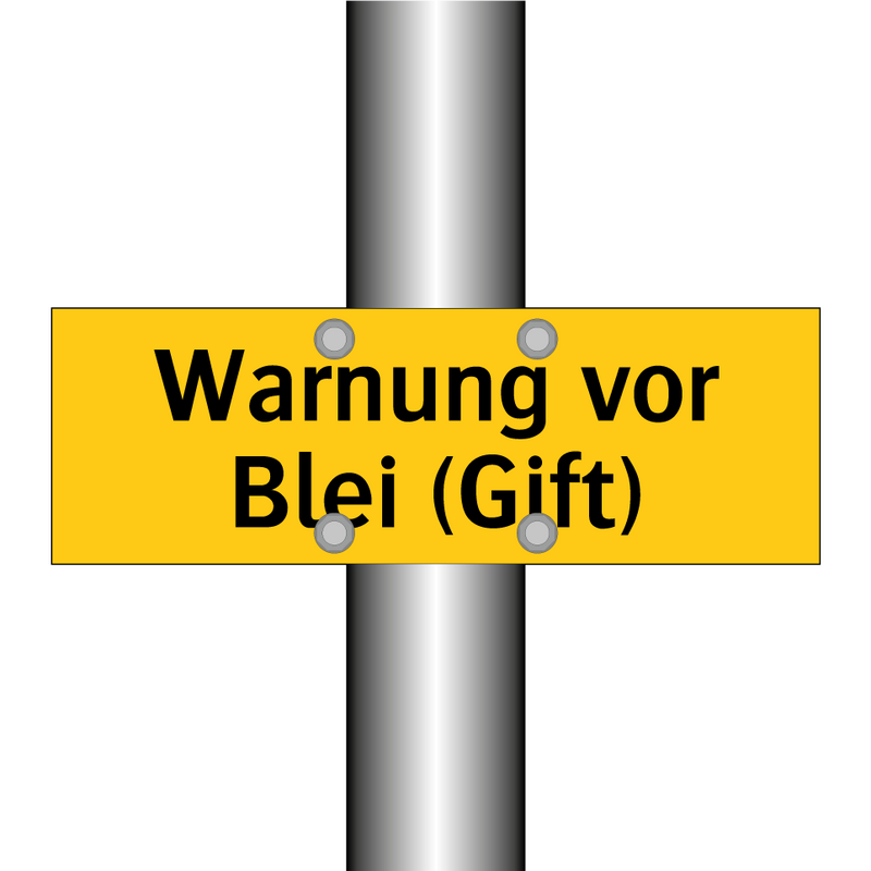 Warnung vor Blei (Gift)