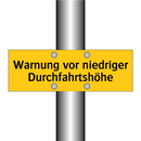 Warnung vor niedriger Durchfahrtshöhe