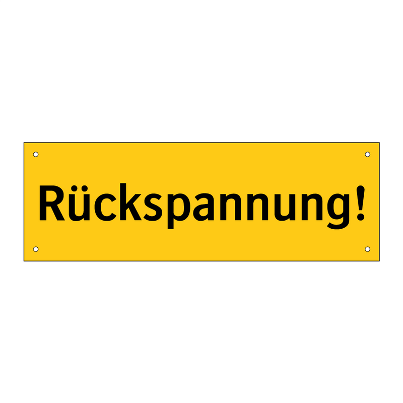 Rückspannung!