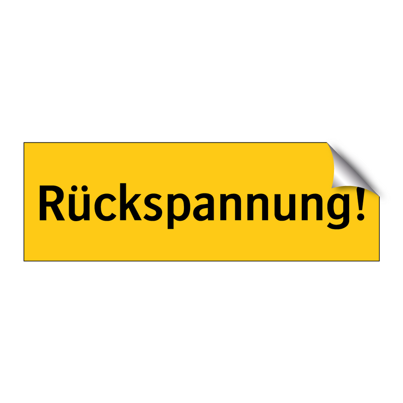 Rückspannung!