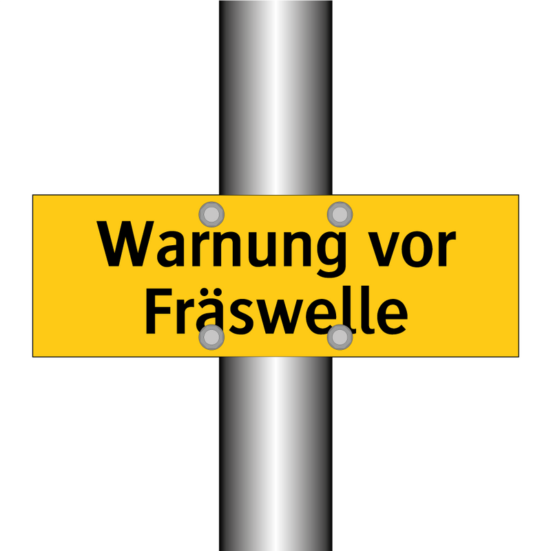 Warnung vor Fräswelle