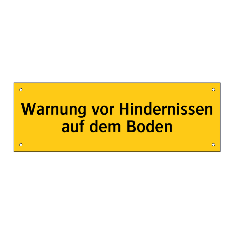 Warnung vor Hindernissen auf dem Boden